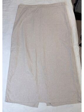 Old Navy Beige High-Waisted Linen-Blend Maxi Skirt XL